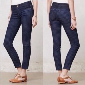Anthropologie Pilcro Houndstooth Serif Skinny Jean